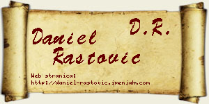 Daniel Rastović vizit kartica
